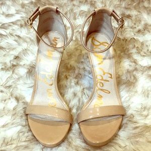 Sam Edelman “Eleanor” nude patent sandals